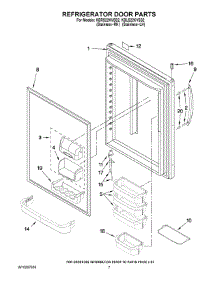 05 - Refrigerator Door Parts parts for Kitchenaid Refrigerator KBLS22KVSS2 from AppliancePartsPros.com