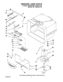 02 - Freezer Liner Parts parts for Kitchenaid Refrigerator KBRS22KVSS2 from AppliancePartsPros.com