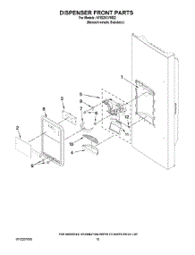 08 - Dispenser Front Parts parts for Kitchenaid Refrigerator KFIS25XVMS2 from AppliancePartsPros.com