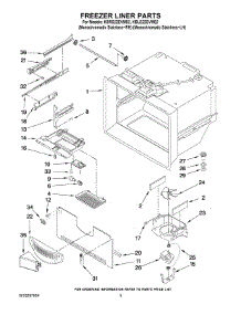03 - Freezer Liner Parts parts for Kitchenaid Refrigerator KBLS22EVMS2 from AppliancePartsPros.com