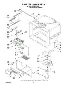 02 - Freezer Liner Parts parts for Kitchenaid Refrigerator KBFS25EVMS2 from AppliancePartsPros.com