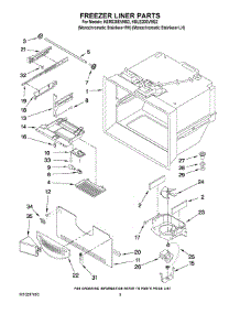 03 - Freezer Liner Parts parts for Kitchenaid Refrigerator KBLS20EVMS2 from AppliancePartsPros.com