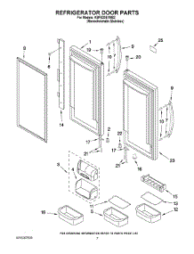 04 - Refrigerator Door Parts parts for Kitchenaid Refrigerator KBFS20EVMS2 from AppliancePartsPros.com