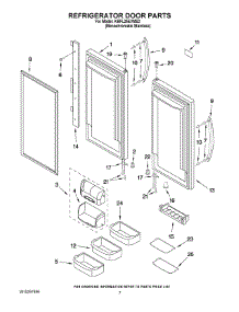 04 - Refrigerator Door Parts parts for Kitchenaid Refrigerator KBFL25EVMS2 from AppliancePartsPros.com