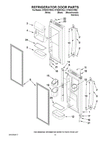 07 - Refrigerator Door Parts parts for Kitchenaid Refrigerator KFIS20XVMS2 from AppliancePartsPros.com