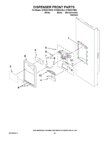 08 - Dispenser Front Parts parts for Kitchenaid Refrigerator KFIS20XVMS2 from AppliancePartsPros.com