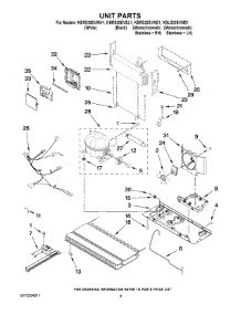 05 - Unit Parts parts for Kitchenaid Refrigerator KBRS20EVWH1 from AppliancePartsPros.com