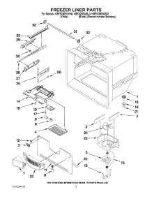 02 - Freezer Liner Parts parts for Kitchenaid Refrigerator KBFS25EWBL0 from AppliancePartsPros.com