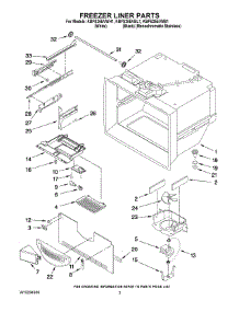 02 - Freezer Liner Parts parts for Kitchenaid Refrigerator KBFS25EVMS1 from AppliancePartsPros.com