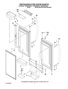 04 - Refrigerator Door Parts parts for Kitchenaid Refrigerator KBFS25EVWH1 from AppliancePartsPros.com