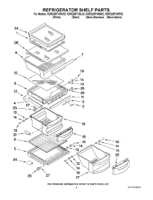 03 - Refrigerator Shelf Parts parts for Kitchenaid Refrigerator KSRG25FVMS02 from AppliancePartsPros.com