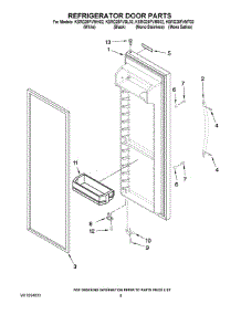 06 - Refrigerator Door Parts parts for Kitchenaid Refrigerator KSRG25FVMS02 from AppliancePartsPros.com