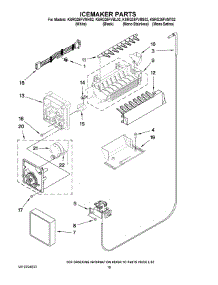 12 - Icemaker Parts parts for Kitchenaid Refrigerator KSRG25FVMS02 from AppliancePartsPros.com