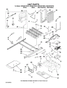 11 - Unit Parts parts for Kitchenaid Refrigerator KSRG25FVMT02 from AppliancePartsPros.com