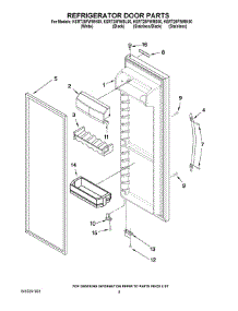 06 - Refrigerator Door Parts parts for Kitchenaid Refrigerator KSRT25FWBL00 from AppliancePartsPros.com