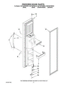 07 - Freezer Door Parts parts for Kitchenaid Refrigerator KSRT25FWBL00 from AppliancePartsPros.com
