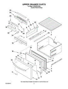 03 - Upper Drawer Parts parts for Kitchenaid Ingredient Center KDDO24CVX00 from AppliancePartsPros.com