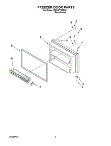 03 - Freezer Door Parts parts for Kitchenaid Refrigerator K9TLEFFWMS00 from AppliancePartsPros.com