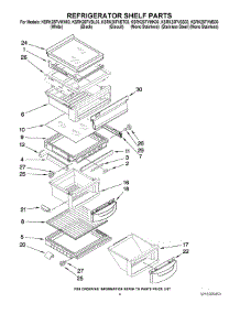 03 - Refrigerator Shelf Parts parts for Kitchenaid Refrigerator KSRK25FVMK03 from AppliancePartsPros.com