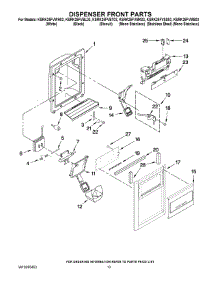 08 - Dispenser Front Parts parts for Kitchenaid Refrigerator KSRK25FVMK03 from AppliancePartsPros.com