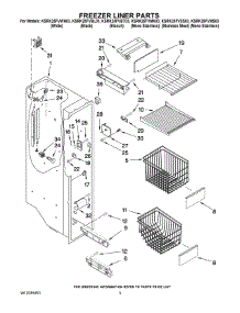 04 - Freezer Liner Parts parts for Kitchenaid Refrigerator KSRK25FVBT03 from AppliancePartsPros.com