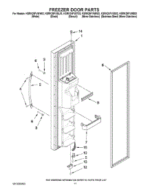 07 - Freezer Door Parts parts for Kitchenaid Refrigerator KSRK25FVBT03 from AppliancePartsPros.com