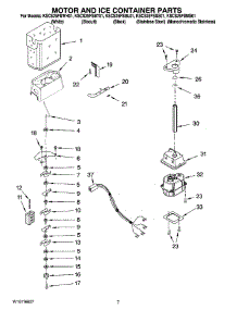 05 - Motor And Ice Container Parts parts for Kitchenaid Refrigerator KSCS25FSBL01 from AppliancePartsPros.com