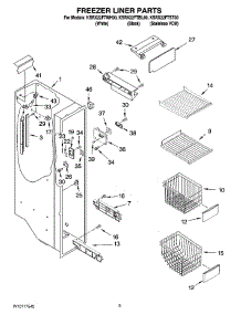04 - Freezer Liner Parts parts for Kitchenaid Refrigerator KSRX22FTBL00 from AppliancePartsPros.com