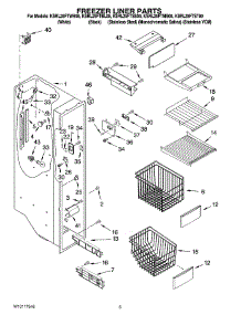 04 - Freezer Liner Parts parts for Kitchenaid Refrigerator KSRL25FTMS00 from AppliancePartsPros.com