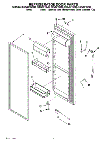 06 - Refrigerator Door Parts parts for Kitchenaid Refrigerator KSRL25FTMS00 from AppliancePartsPros.com