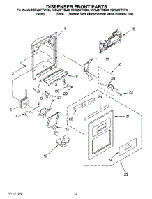 08 - Dispenser Front Parts parts for Kitchenaid Refrigerator KSRL25FTMS00 from AppliancePartsPros.com