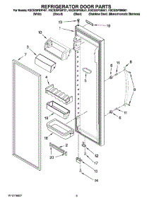 06 - Refrigerator Door Parts parts for Kitchenaid Refrigerator KSCS25FSBT01 from AppliancePartsPros.com