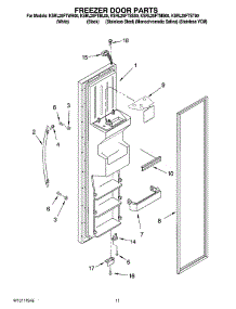 07 - Freezer Door Parts parts for Kitchenaid Refrigerator KSRL25FTWH00 from AppliancePartsPros.com