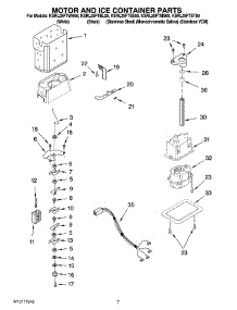 05 - Motor And Ice Container Parts parts for Kitchenaid Refrigerator KSRL25FTBL00 from AppliancePartsPros.com