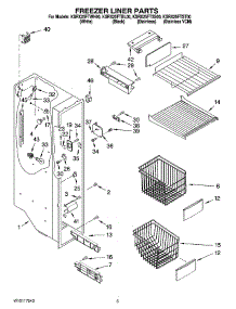 04 - Freezer Liner Parts parts for Kitchenaid Refrigerator KSRX25FTST00 from AppliancePartsPros.com