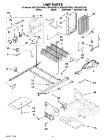 11 - Unit Parts parts for Kitchenaid Refrigerator KSRX25FTST00 from AppliancePartsPros.com