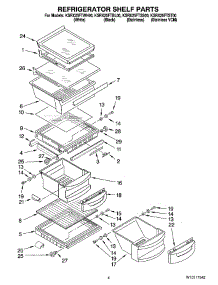 03 - Refrigerator Shelf Parts parts for Kitchenaid Refrigerator KSRX25FTWH00 from AppliancePartsPros.com