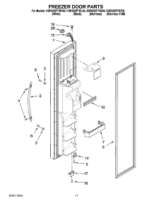07 - Freezer Door Parts parts for Kitchenaid Refrigerator KSRX25FTWH00 from AppliancePartsPros.com