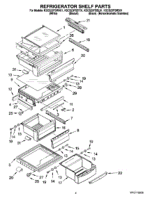 03 - Refrigerator Shelf Parts parts for Kitchenaid Refrigerator KSCS23FSMS01 from AppliancePartsPros.com
