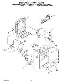08 - Dispenser Front Parts parts for Kitchenaid Refrigerator KSCS23FSMS01 from AppliancePartsPros.com