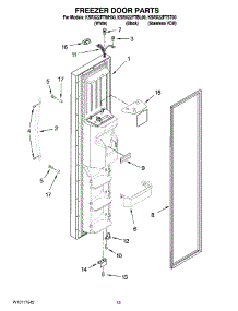 08 - Freezer Door Parts parts for Kitchenaid Refrigerator KSRX22FTWH00 from AppliancePartsPros.com