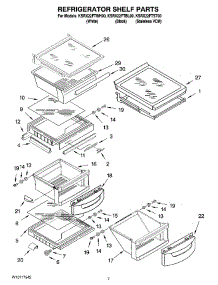 05 - Refrigerator Shelf Parts parts for Kitchenaid Refrigerator KSRX22FTST00 from AppliancePartsPros.com