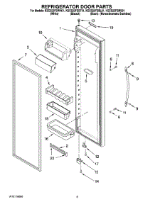 06 - Refrigerator Door Parts parts for Kitchenaid Refrigerator KSCS23FSWH01 from AppliancePartsPros.com