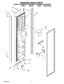 07 - Freezer Door Parts parts for Kitchenaid Refrigerator KSBS25INBT02 from AppliancePartsPros.com