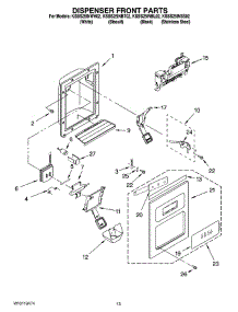 08 - Dispenser Front Parts parts for Kitchenaid Refrigerator KSBS25INBT02 from AppliancePartsPros.com