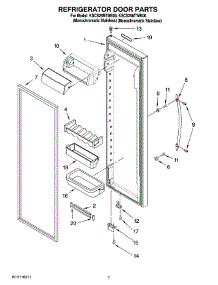 05 - Refrigerator Door Parts parts for Kitchenaid Refrigerator KSCS25MTMS00 from AppliancePartsPros.com