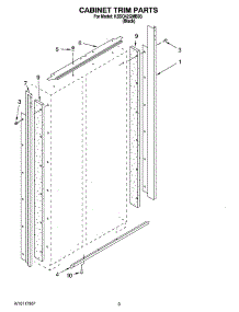 02 - Cabinet Trim Parts parts for Kitchenaid Refrigerator KSSO42QMB03 from AppliancePartsPros.com