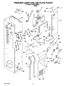 08 - Freezer Liner And Air Flow Parts parts for Kitchenaid Refrigerator KSSO42QMB03 from AppliancePartsPros.com