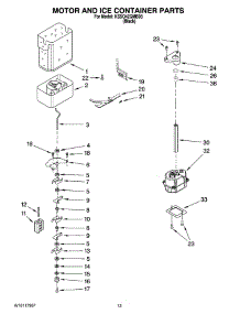 09 - Motor And Ice Container Parts parts for Kitchenaid Refrigerator KSSO42QMB03 from AppliancePartsPros.com