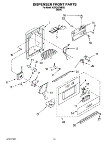 12 - Dispenser And Front Parts parts for Kitchenaid Refrigerator KSSO42QMB03 from AppliancePartsPros.com